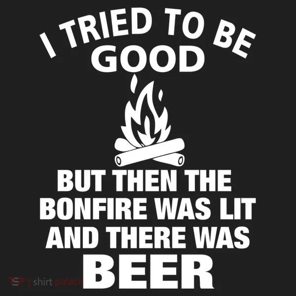 Camping Bonfire And Beer Tumbler
