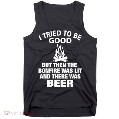 Camping Bonfire And Beer Tank Top