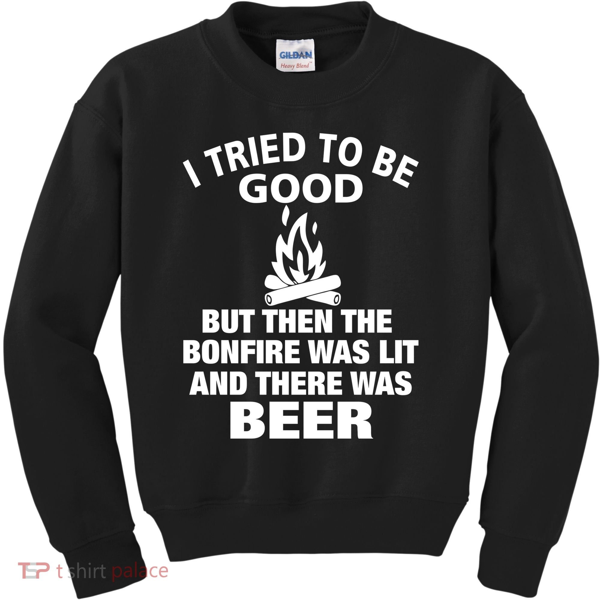 Camping Bonfire And Beer Kids Sweatshirt