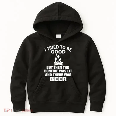 Camping Bonfire And Beer Kids Hoodie