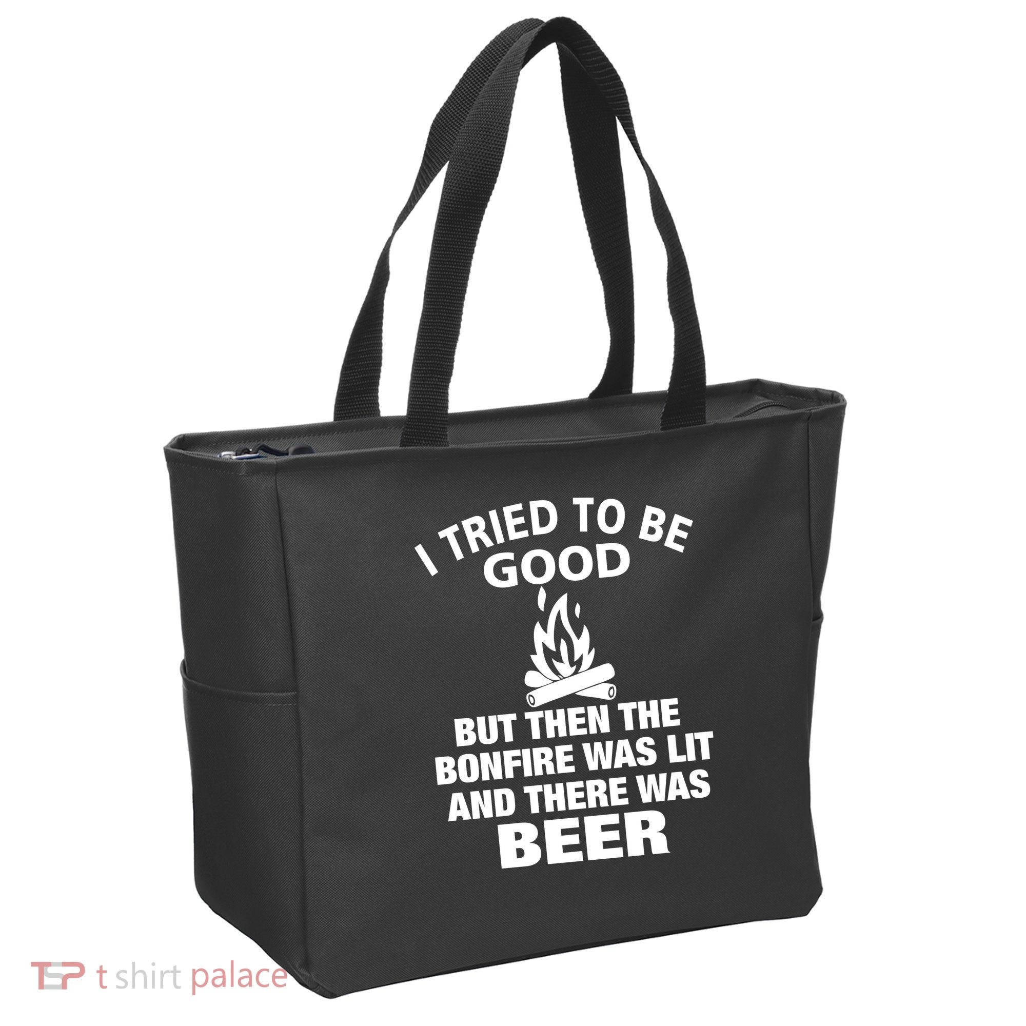 Camping Bonfire And Beer Tote Bag
