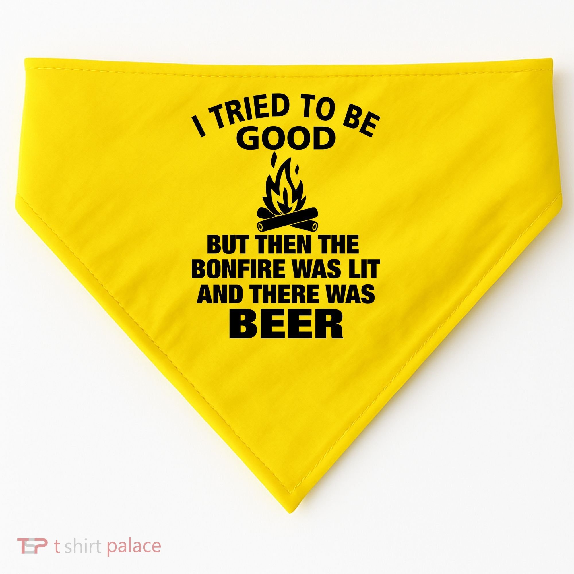 Camping Bonfire And Beer USA-Made Doggie Bandana