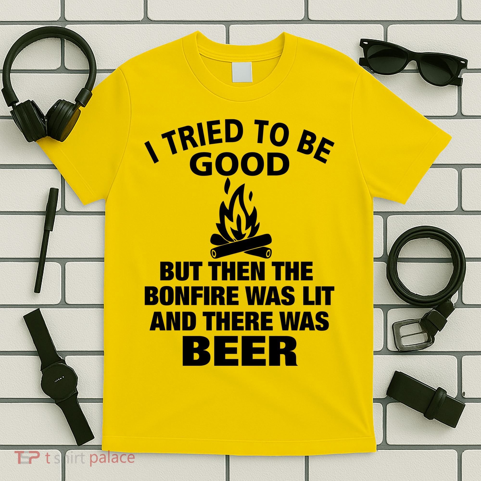 Camping Bonfire And Beer T-Shirt