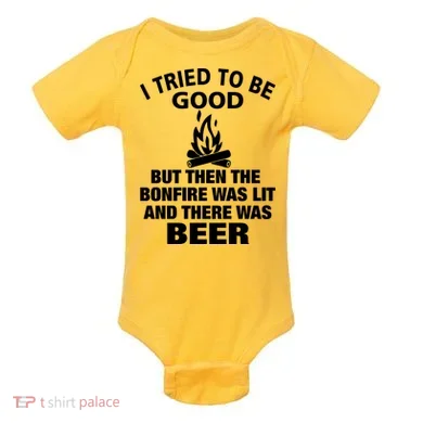Camping Bonfire And Beer Baby Bodysuit