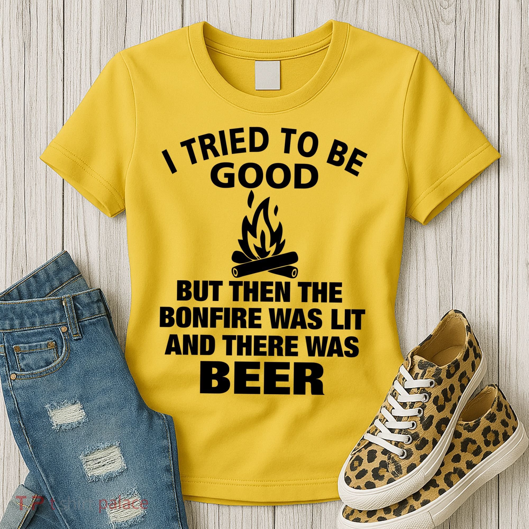Camping Bonfire And Beer Women's T-Shirt