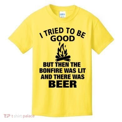 Camping Bonfire And Beer Kids T-Shirt