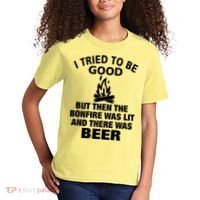Camping Bonfire And Beer Kids T-Shirt thumb 2