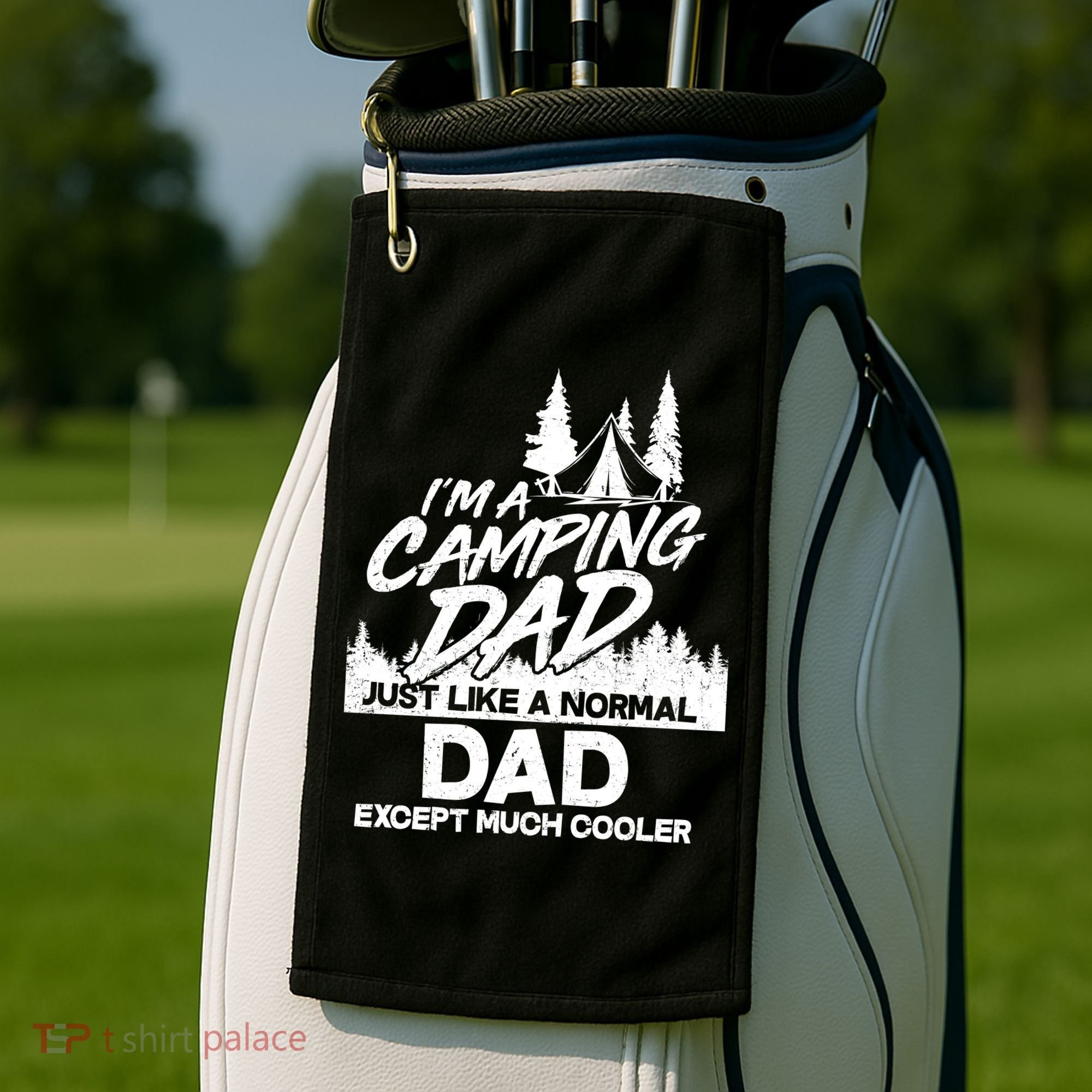 Camping Dad Just Like A Normal Dad But Much Cooler Golf Towel