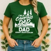 Camping Dad Just Like A Normal Dad But Much Cooler Women's T-Shirt thumb 2
