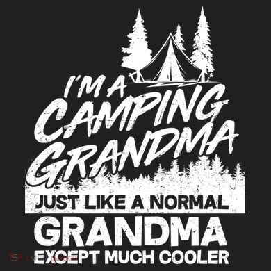 Camping Grandma Plastic Christmas Ball Ornament