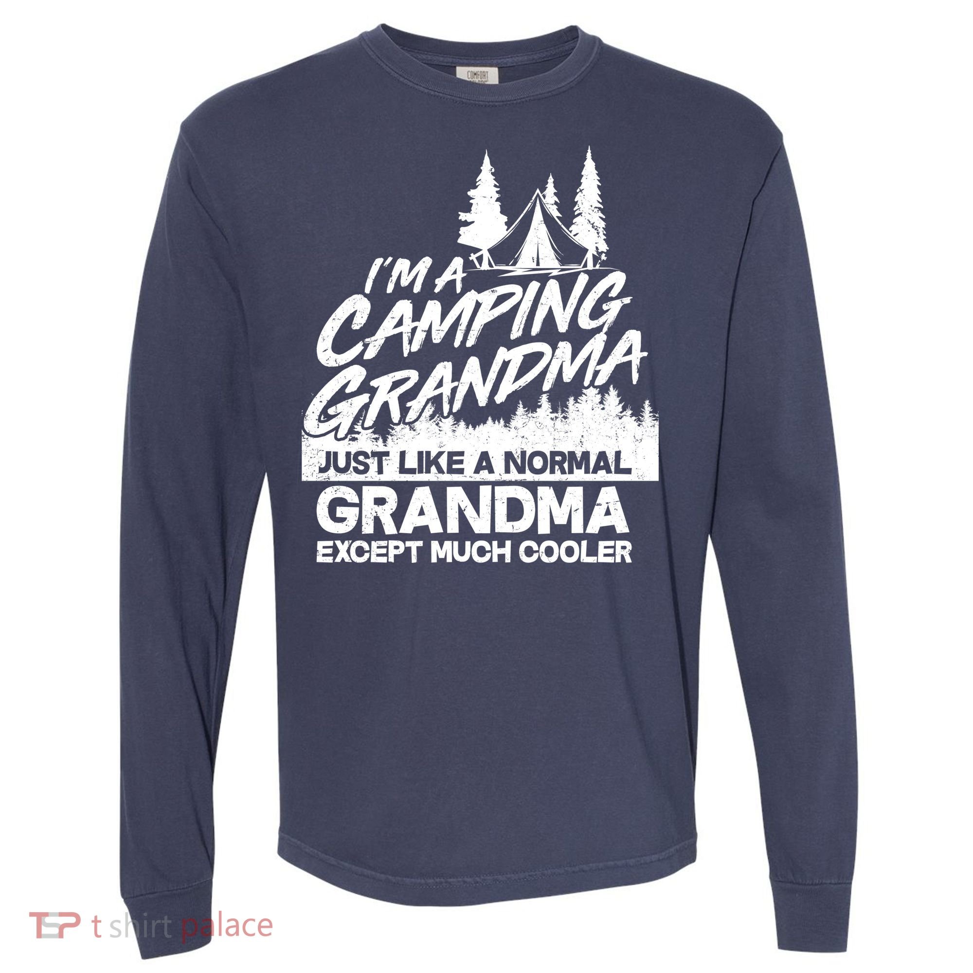 Camping Grandma Comfort Colors Heavyweight Long Sleeve T-Shirt