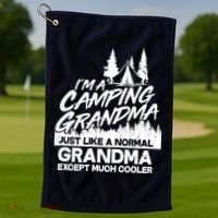 Camping Grandma Golf Towel thumb 1