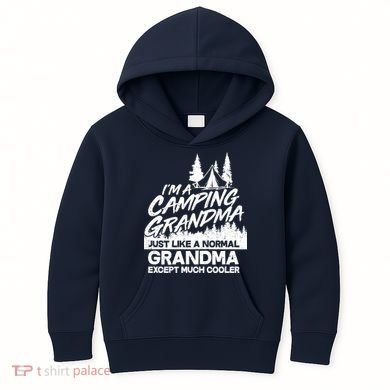 Camping Grandma Kids Hoodie