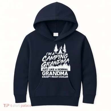 Camping Grandma Kids Hoodie