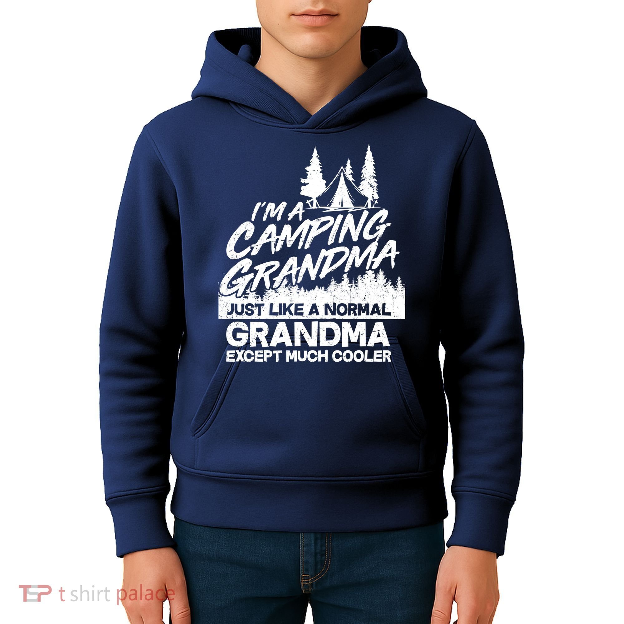 Camping Grandma Kids Hoodie