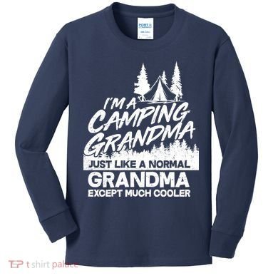 Camping Grandma Kids Long Sleeve Shirt