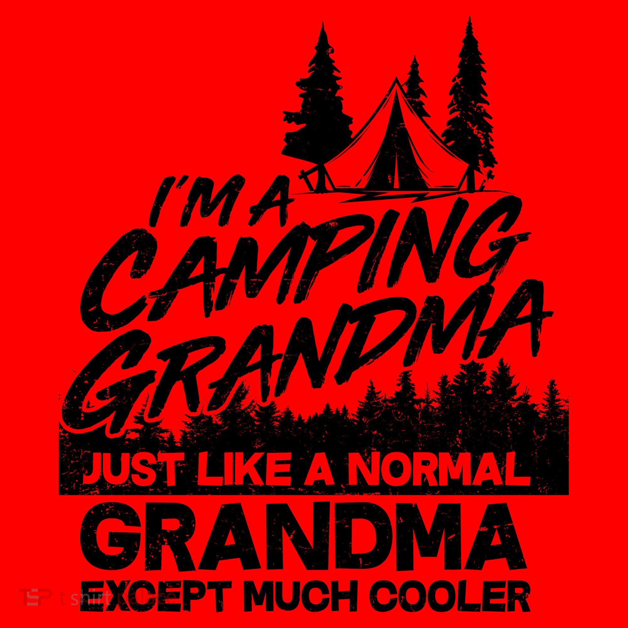 Camping Grandma Santa Hat