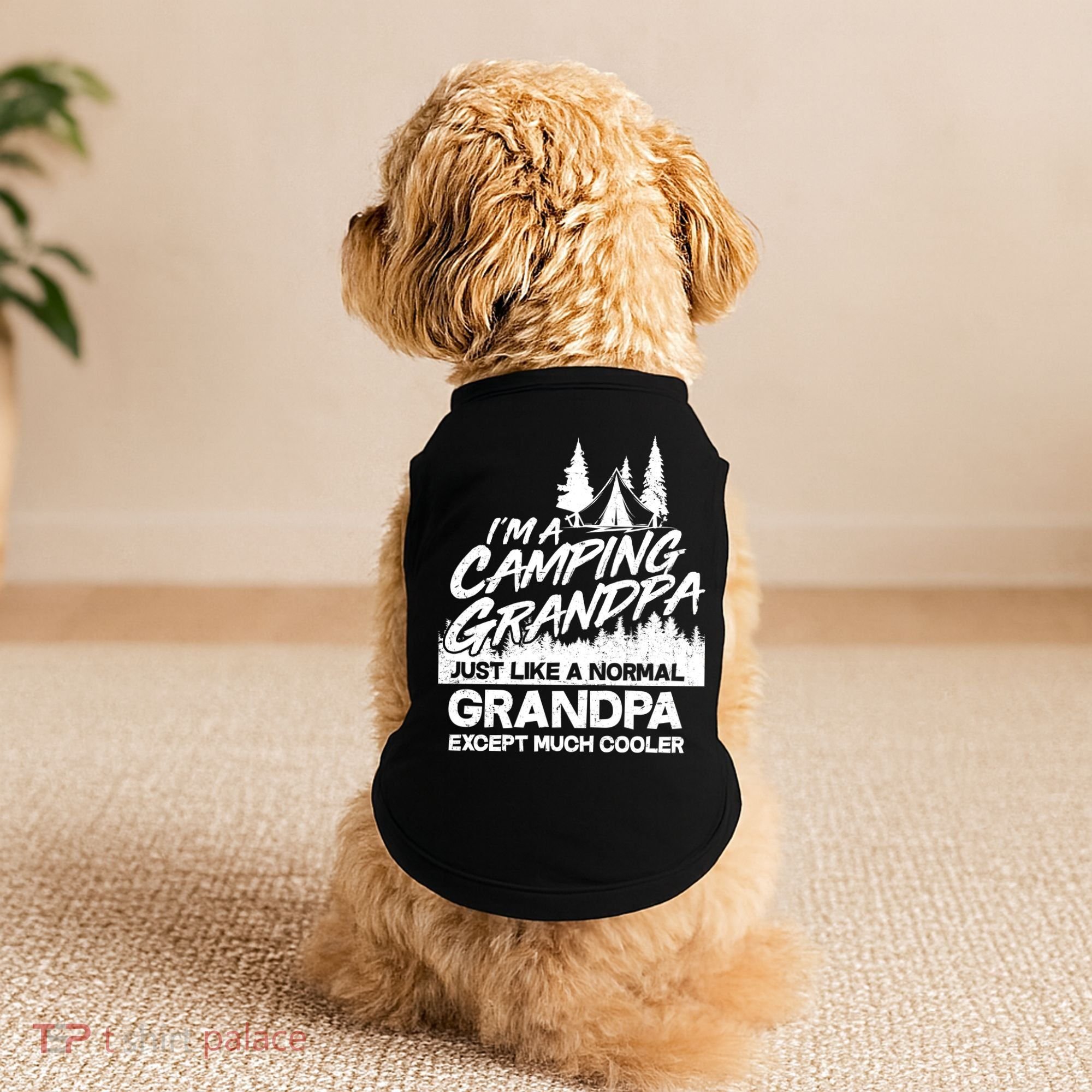 Camping Grandpa Doggie Tank