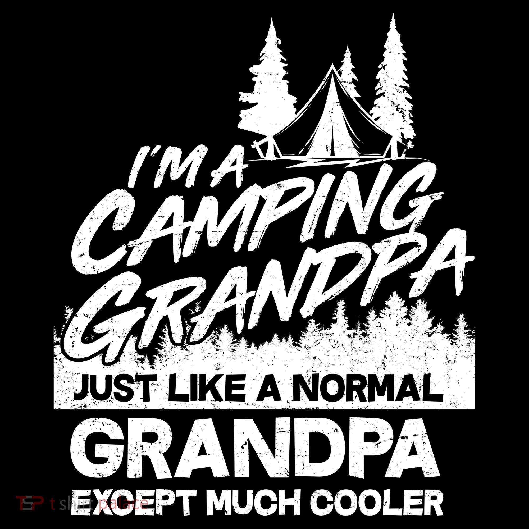 Camping Grandpa Doggie Tank