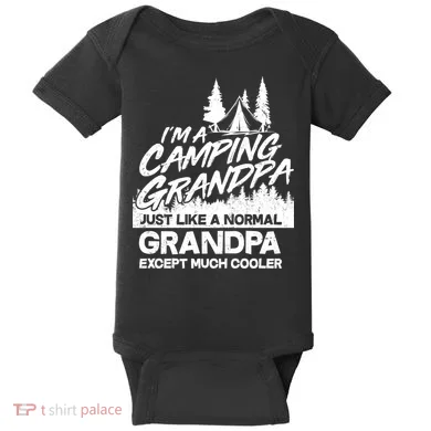 Camping Grandpa Baby Bodysuit