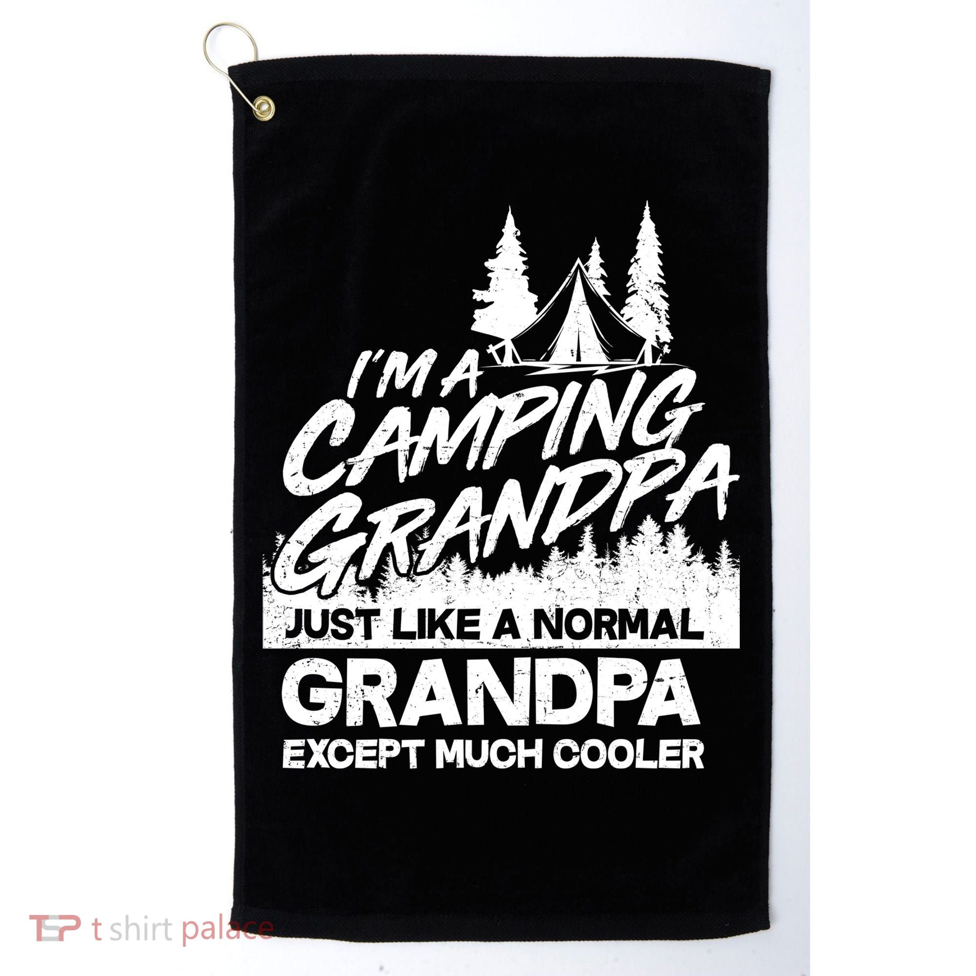 Camping Grandpa Golf Towel