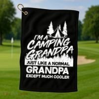 Camping Grandpa Golf Towel thumb 1