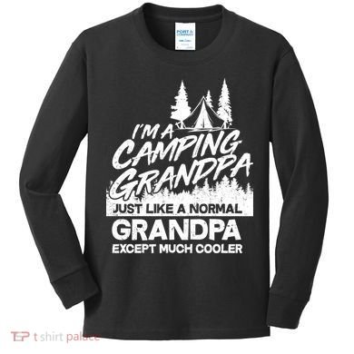 Camping Grandpa Kids Long Sleeve Shirt
