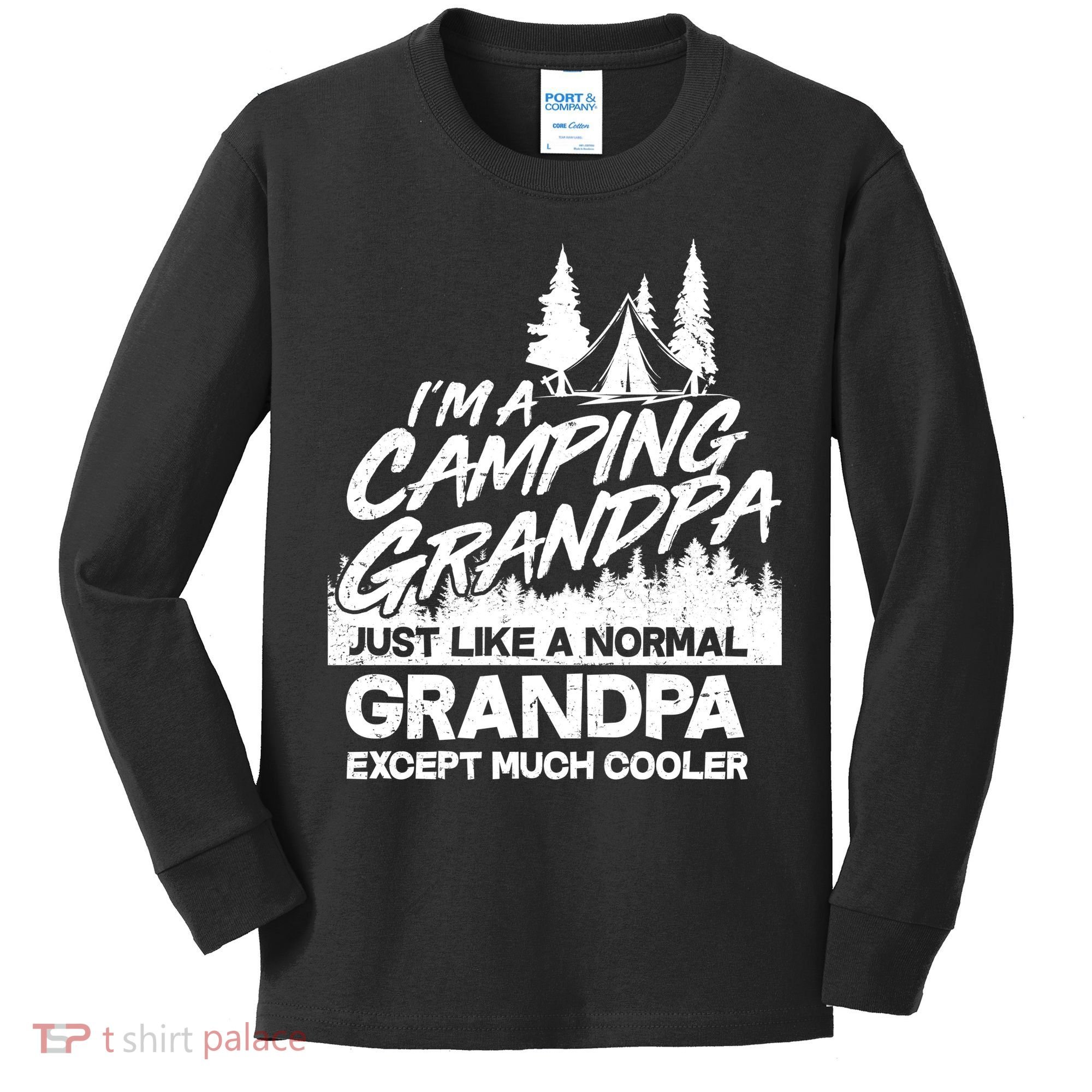 Camping Grandpa Kids Long Sleeve Shirt