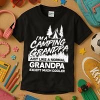 Camping Grandpa Kids T-Shirt thumb 3