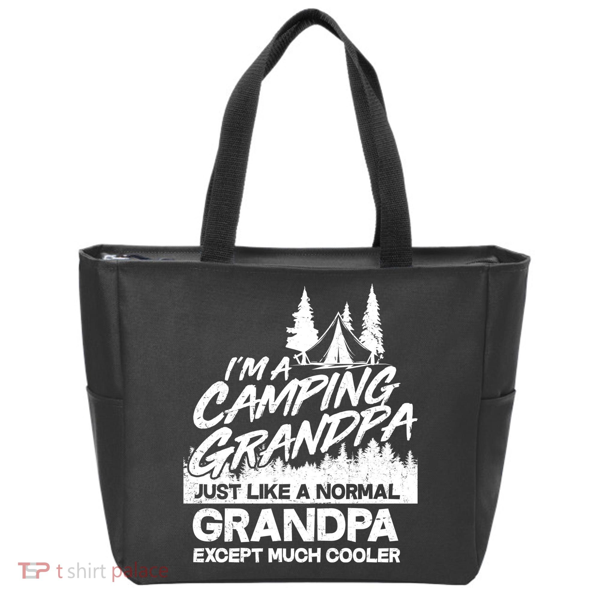 Camping Grandpa Tote Bag