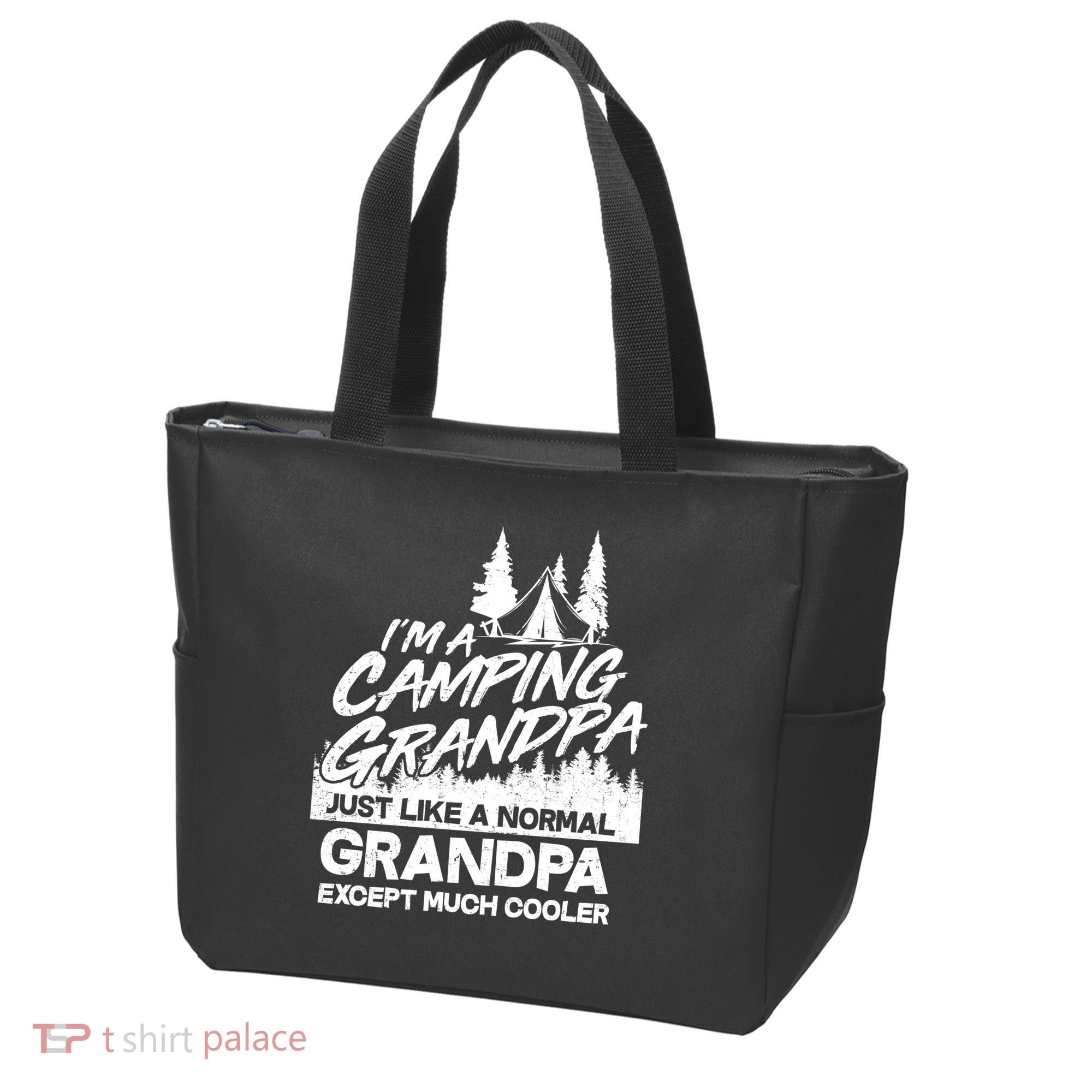 Camping Grandpa Tote Bag