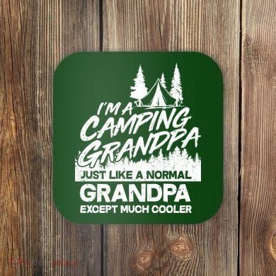 Camping Grandpa Coaster