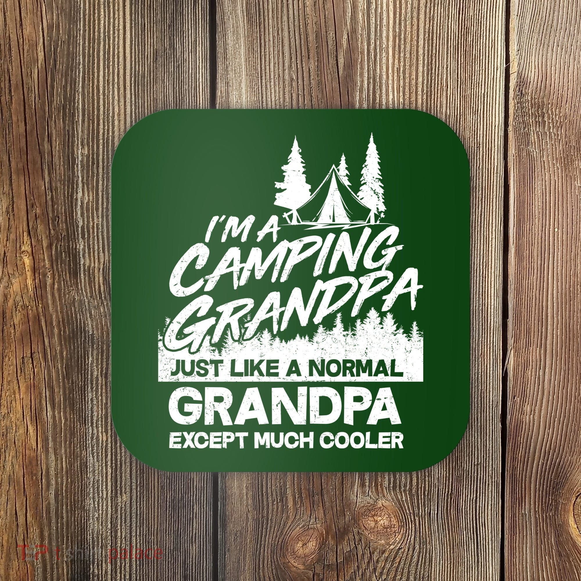 Camping Grandpa Coaster