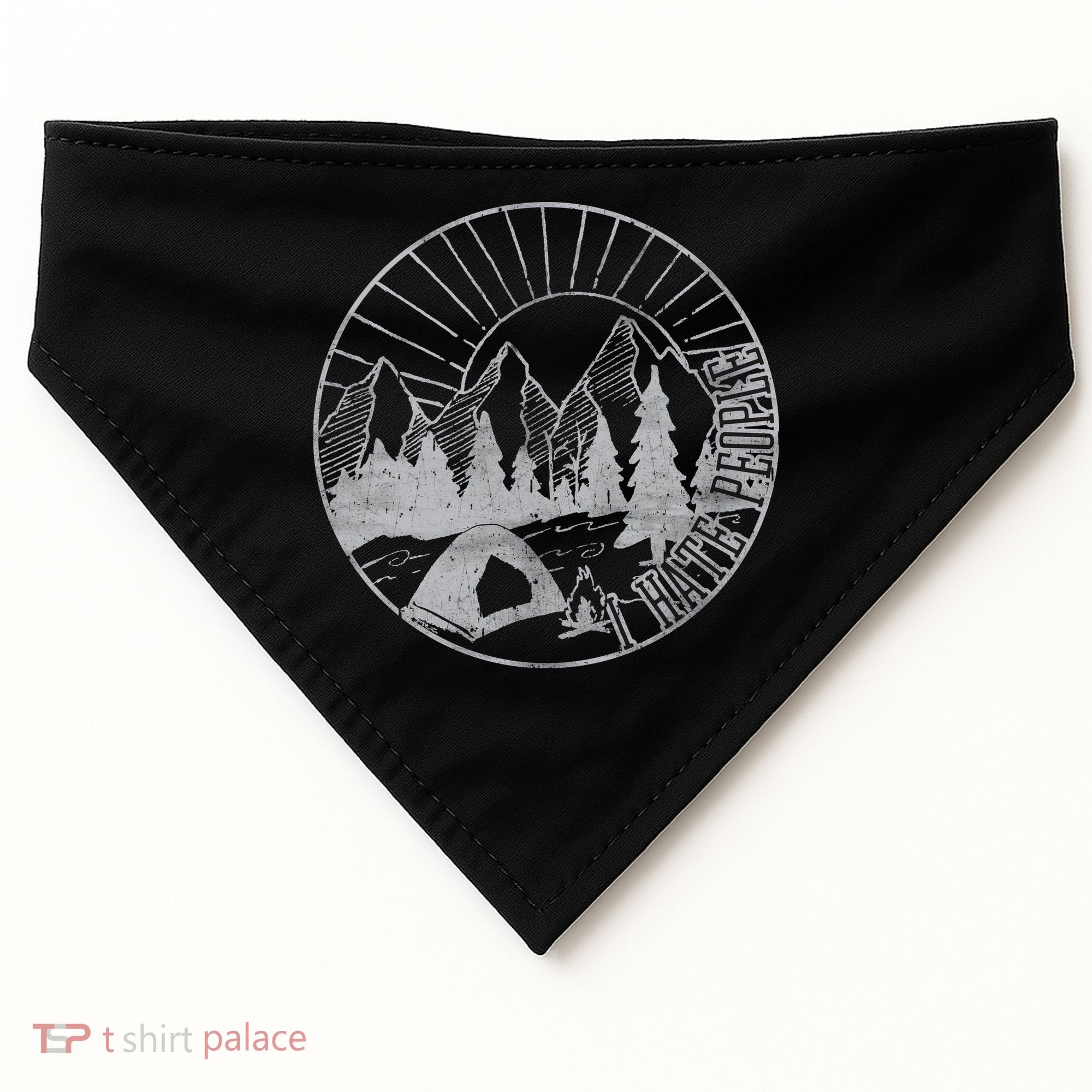 Camping I Hate People USA-Made Doggie Bandana
