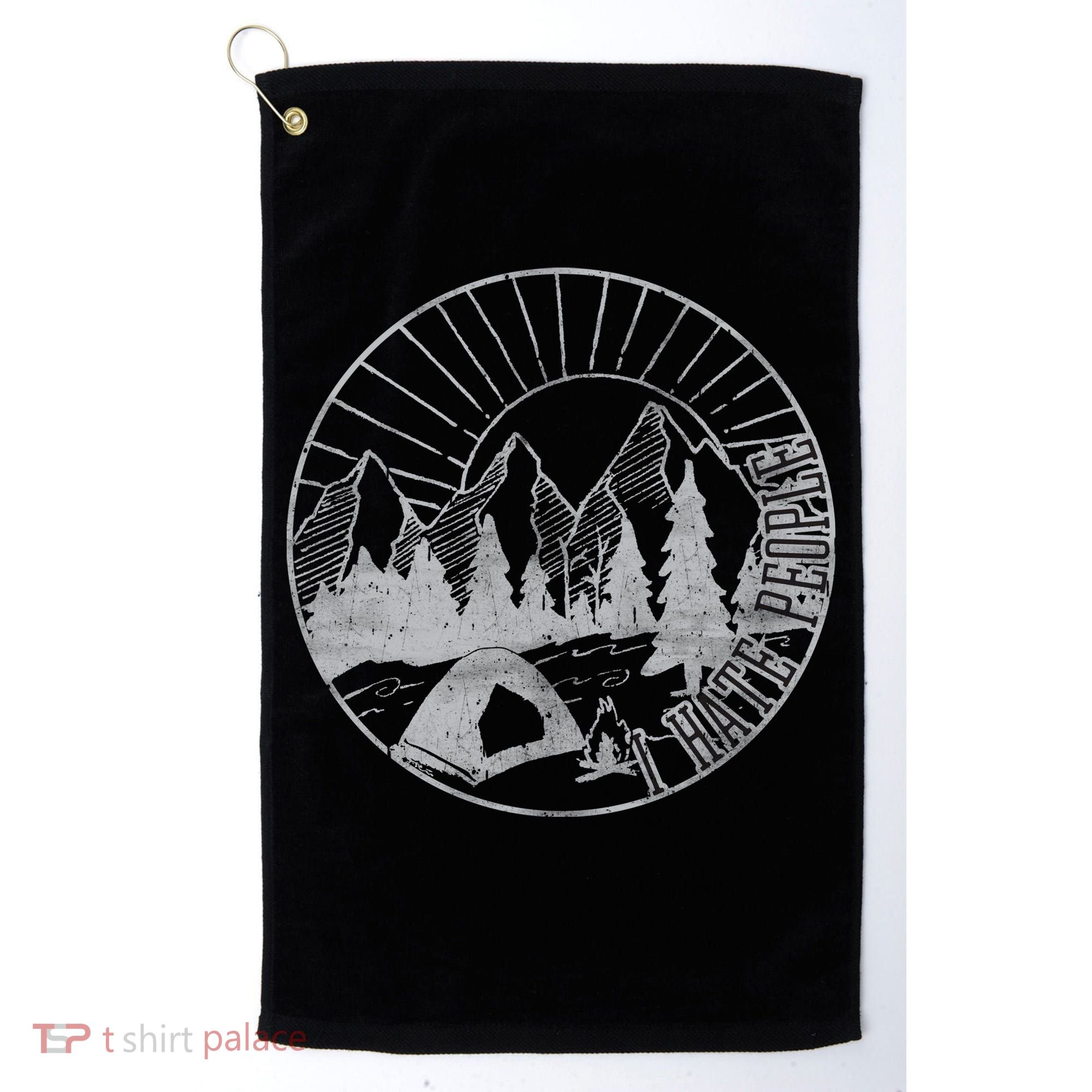 Camping I Hate People Golf Towel