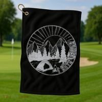 Camping I Hate People Golf Towel thumb 1
