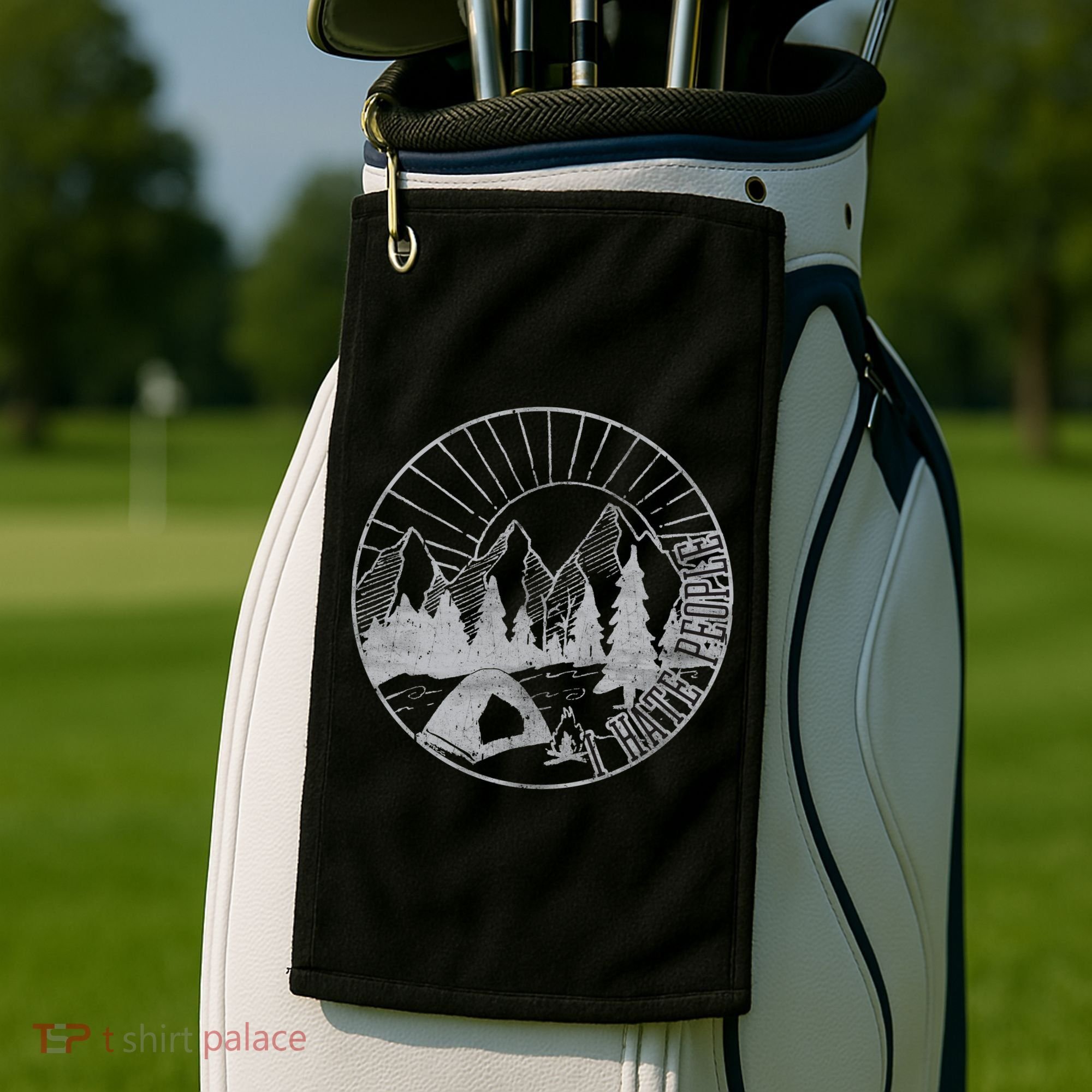Camping I Hate People Golf Towel