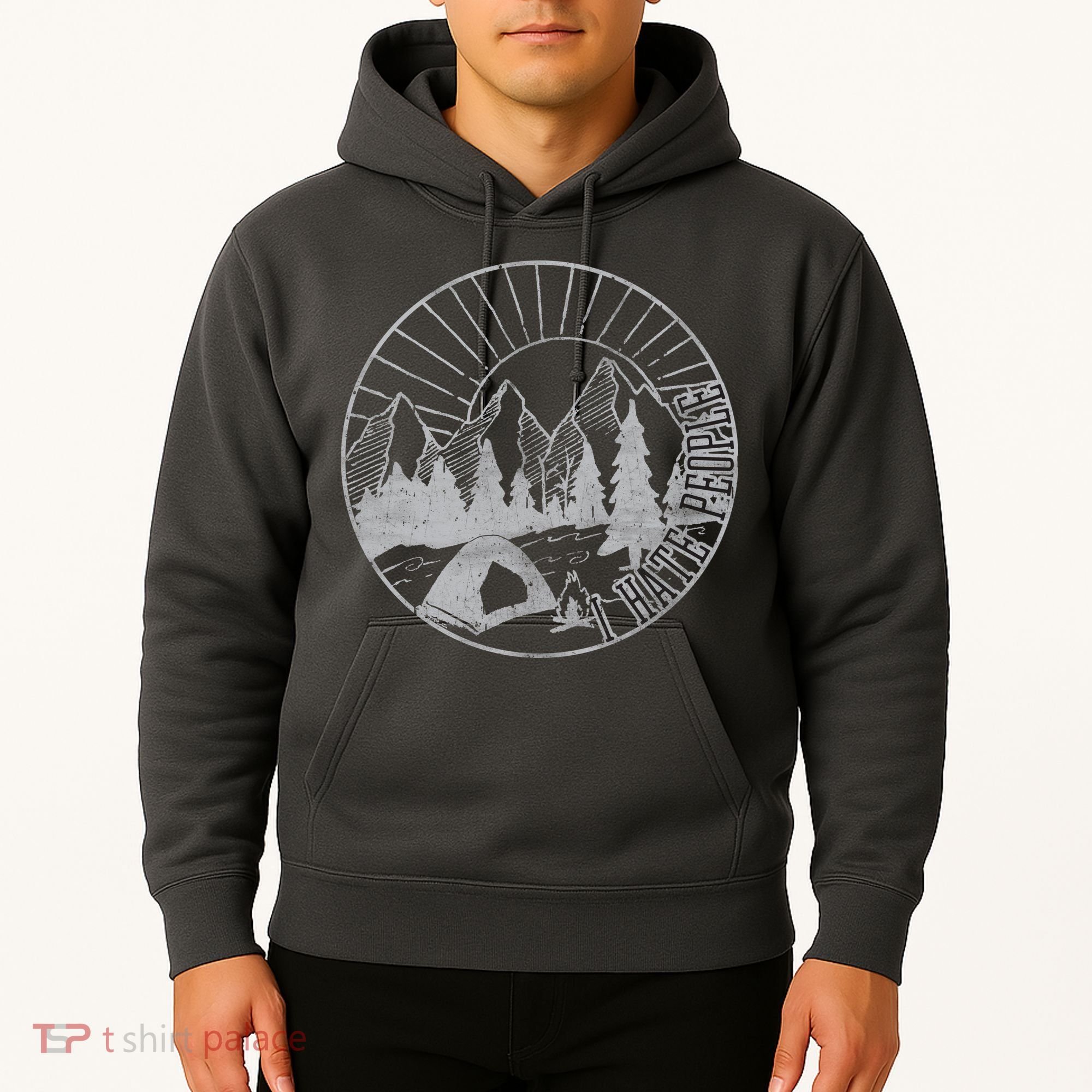 Camping I Hate People Hoodie