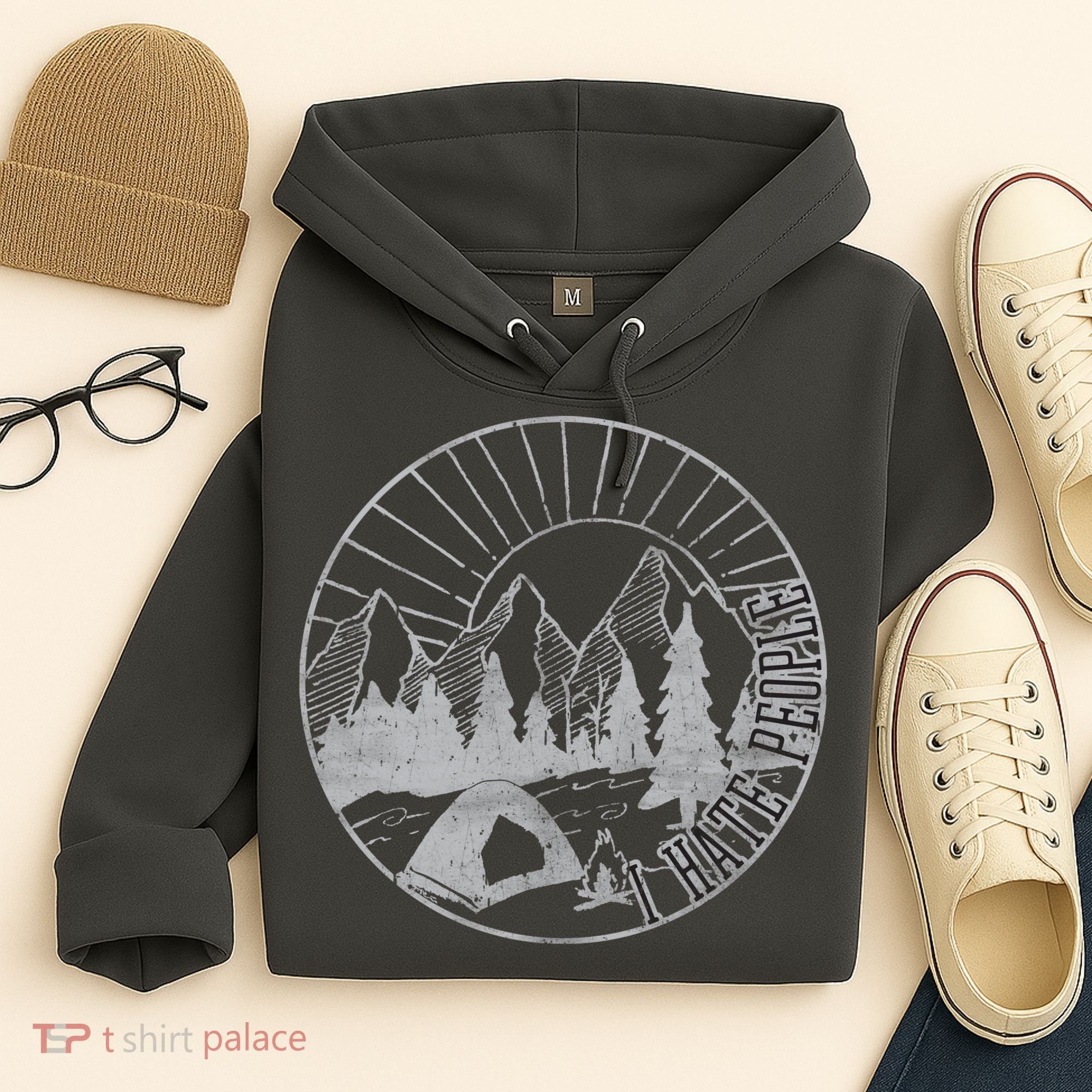 Camping I Hate People Hoodie