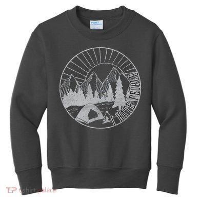 Camping I Hate People Kids Sweatshirt