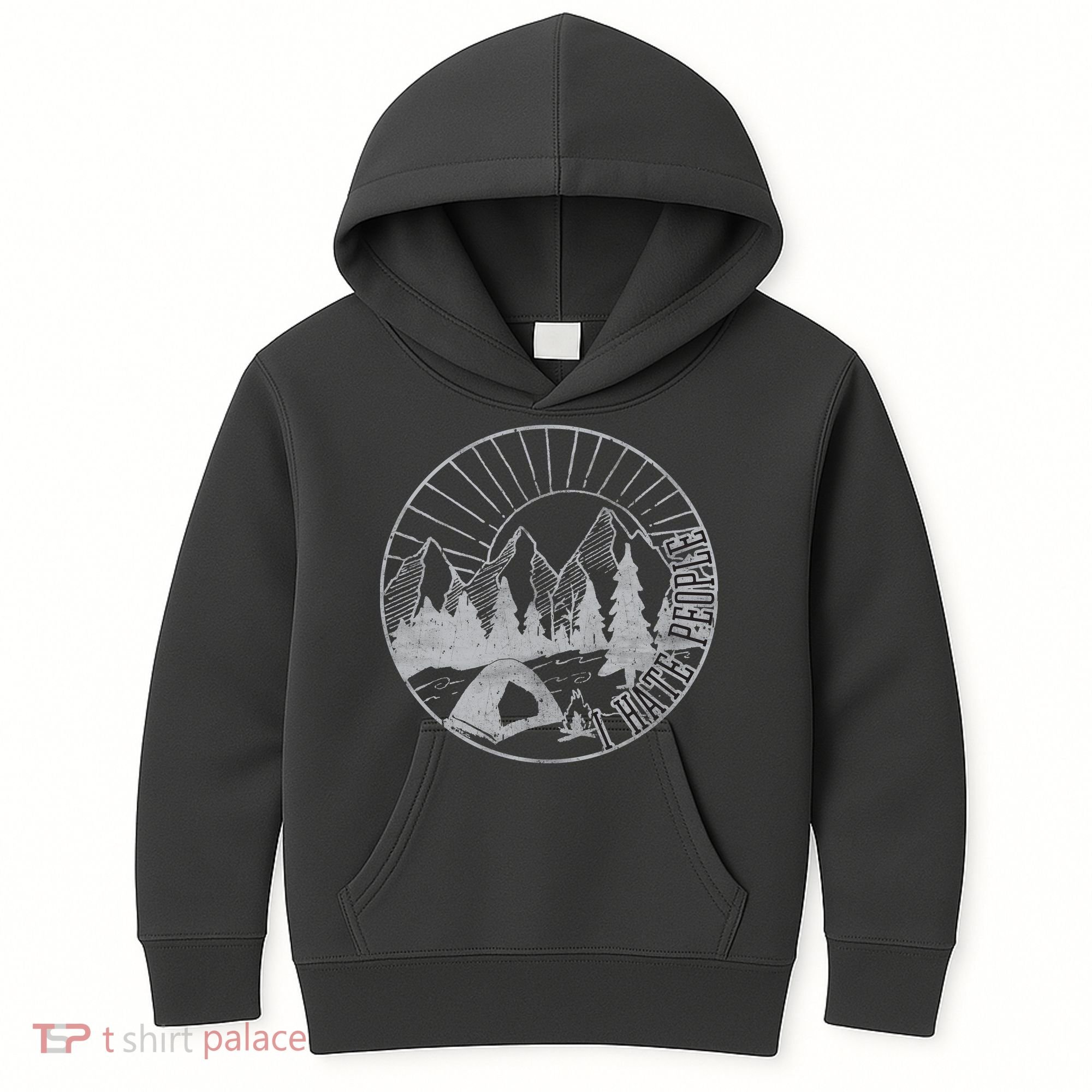 Camping I Hate People Kids Hoodie