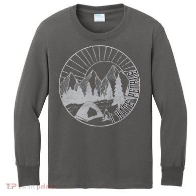 Camping I Hate People Kids Long Sleeve Shirt
