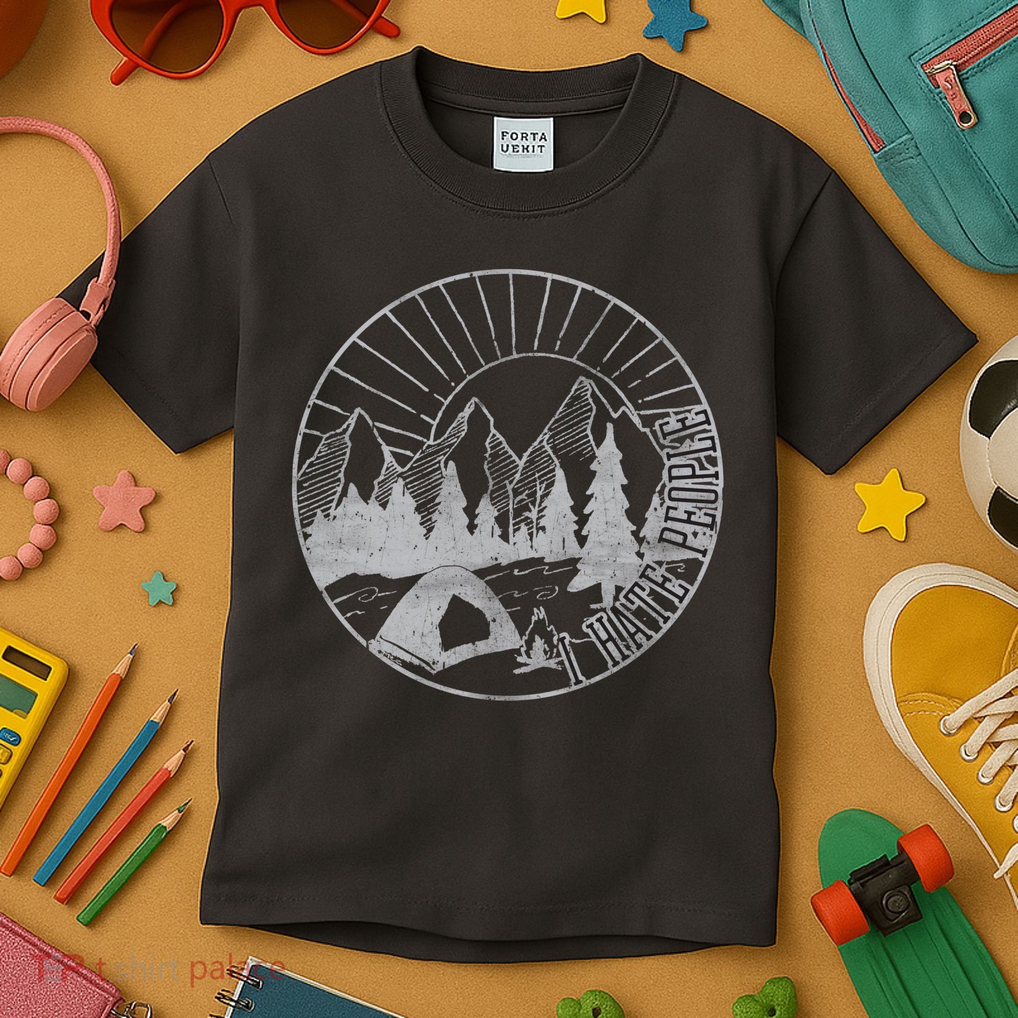 Camping I Hate People Kids T-Shirt