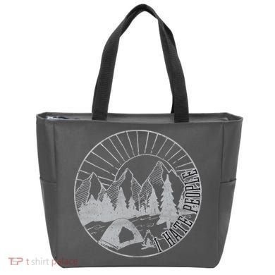Camping I Hate People Tote Bag