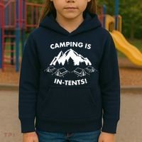 Camping Is In Tents Intents Funny  Kids Hoodie thumb 3