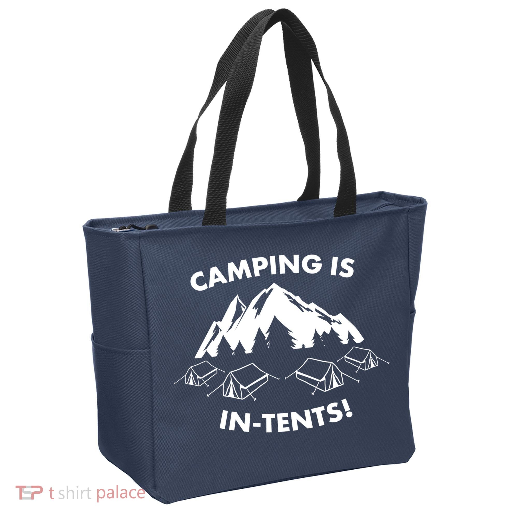 Camping Is In Tents Intents Funny  Tote Bag