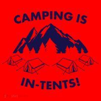 Camping Is In Tents Intents Funny  Santa Hat thumb 1