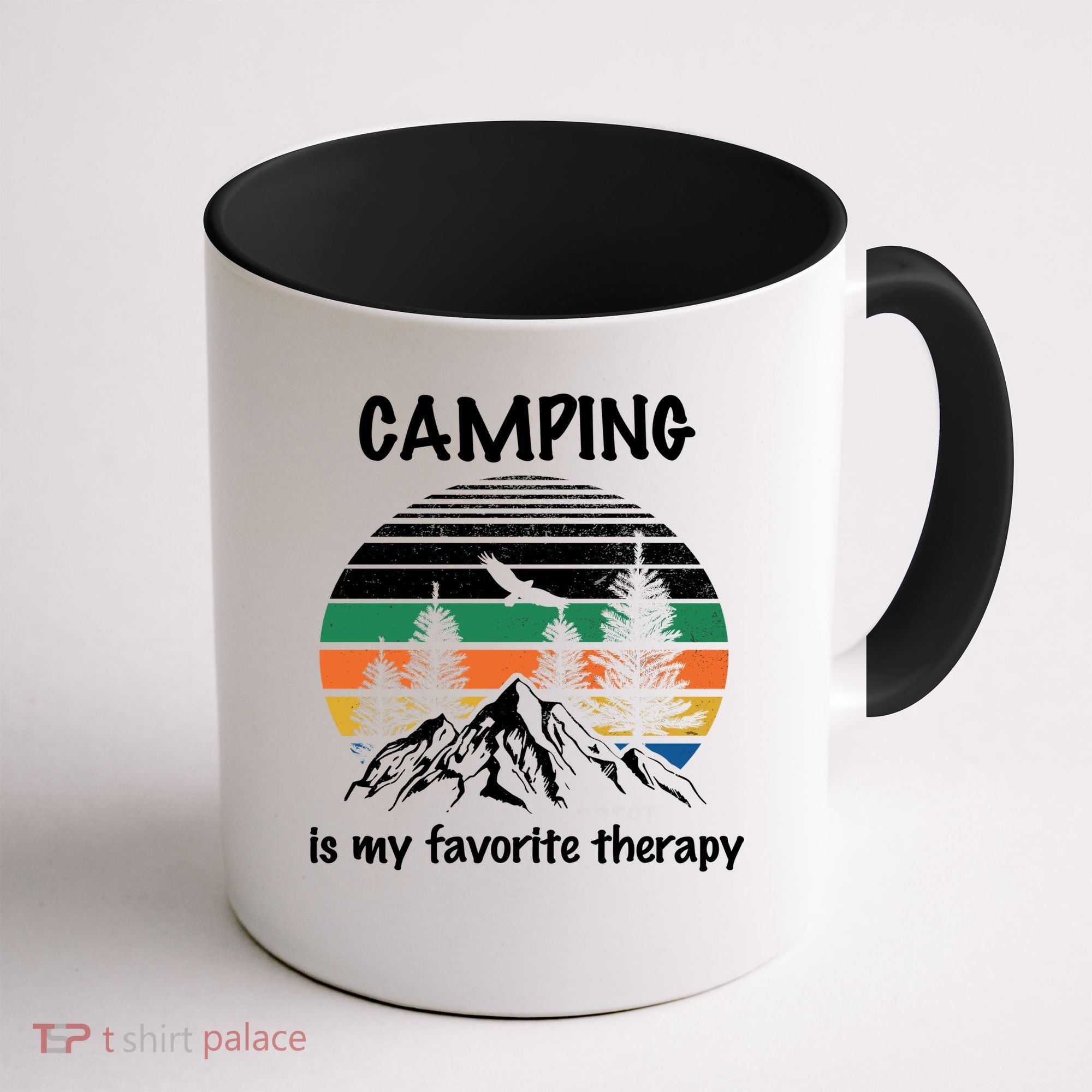 Camping Is My Therapy Coffee Mug