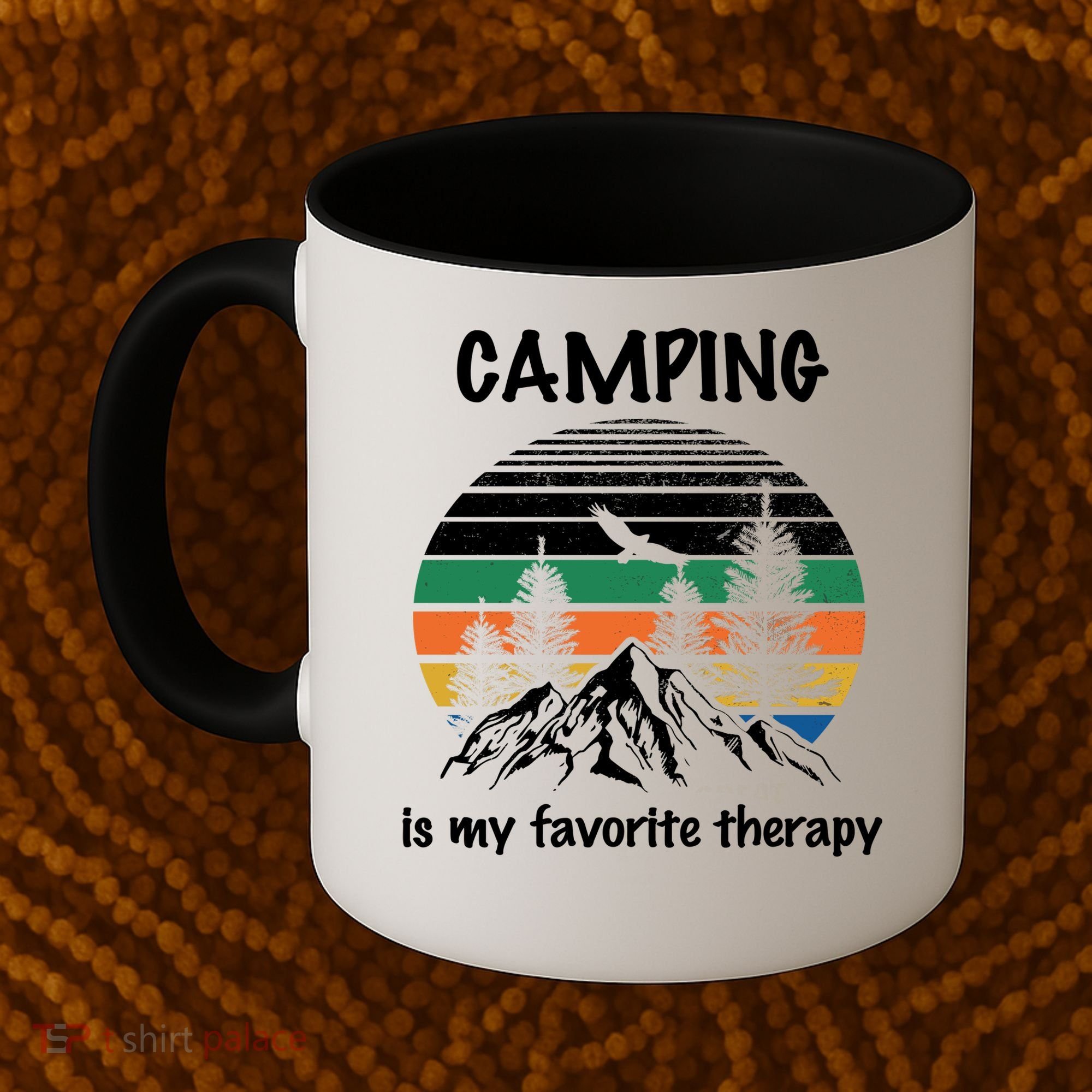 Camping Is My Therapy Coffee Mug