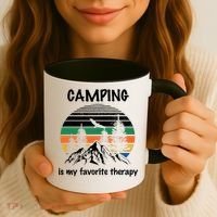 Camping Is My Therapy Coffee Mug thumb 3